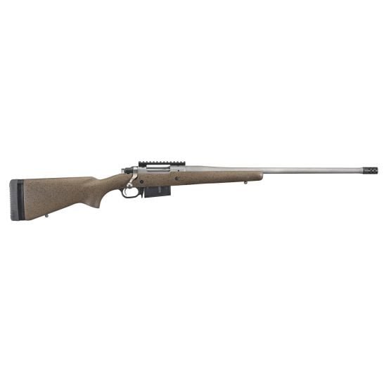 Ruger Hawkeye Long Range Hunter 6.5 PRC Bolt Action Rifle, Speckled Black/Brown