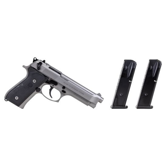 Beretta 92FS INOX 9mm 4.9" Pistol w/ (2)15rd Magazines