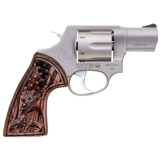 Taurus Pistol 605 357Mag SS Wood Freedom Grip 5rd