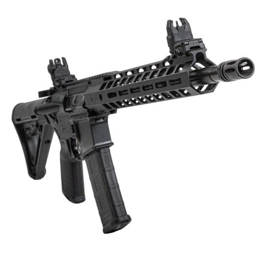 PSA AR-15 16" Mid-Length 5.56 NATO 1/7 Nitride 13.5" Lightweight M-Lok MOE EPT Rifle w/MBUS Sight Set