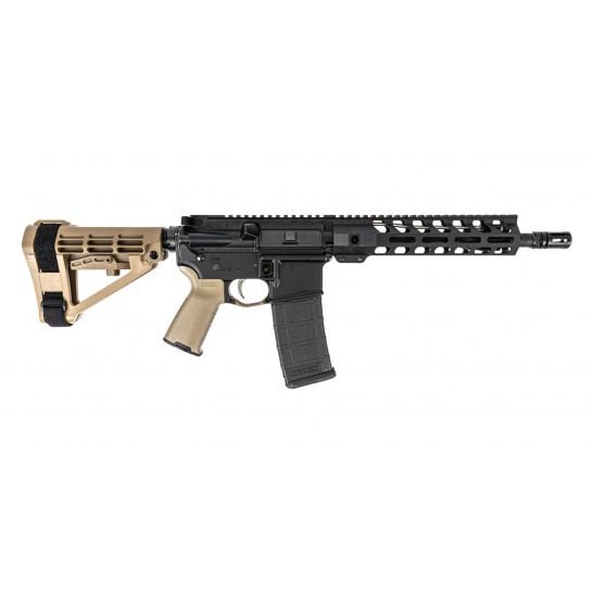 PSA AR-15 Pistol 5.56 10.5" Carbine 1/7 Phos. 9" LTWT M-Lok MOE+ EPT SBA4, FDE