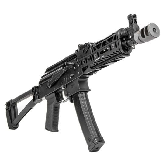 PSA AK-V 9Mm Moe Alg Triangle Side Folding, Black With Sa Sa-10U And Sa-19 Handguards And Sa-2V Muzzle Brake