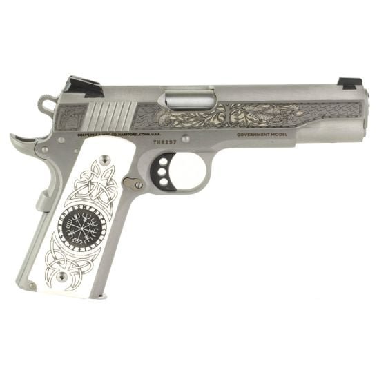 Colt 1911 Delta Elite Thor 10mm 5" 8rd Pistol, SS Engraved