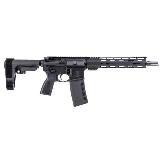 PSA "Sabre" Forged 10.5" 5.56 FN CHF CL with 10" Knurled Slant Rail Pistol w/SBA-3 Brace - Black