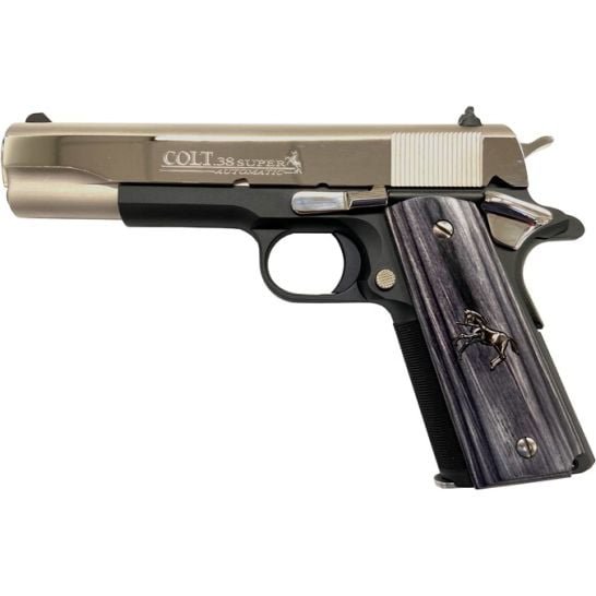 Colt 1911 JAL Dark Horse 38 Super 5" 8rd, Nickel/Black