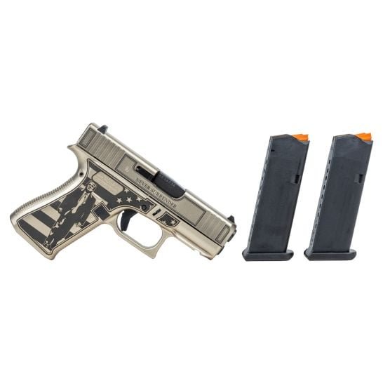 Glock 43X "Trump Fight" 9mm 34" 10rd Pistol, Silver