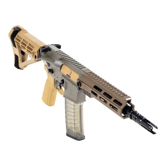 PSA Sabre-15 Forged 8.5" .300 Blackout 1:5 Pistol w/Rifle Speed Gas Block and SBA-4 Brace, Moss Green