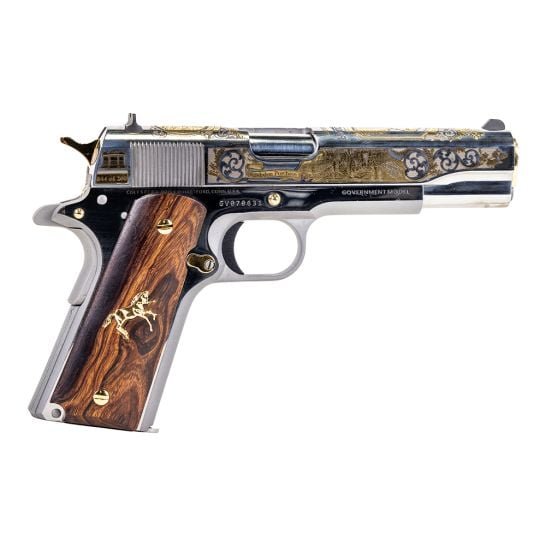 Colt 1911 Lost State Series Gadsden 5" 45acp 8rd Pistol, SS / Gold Engraved 1 of 200