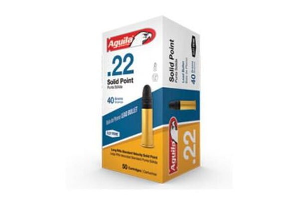 Aguila Standard 22 LR 40gr, Soft Point, 50rd Box, 100 Boxes/Case