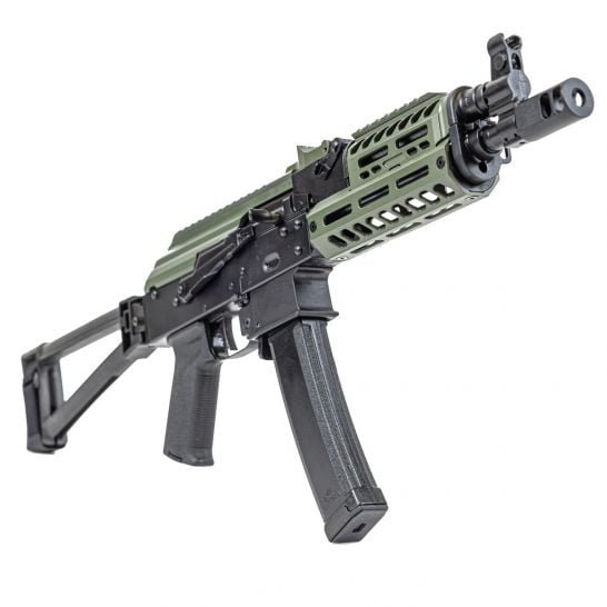 PSA AK-V 9mm Triangle Folding Pistol with ODG Picatinny Dust Cover, and ODG M-Lok Handguard