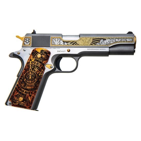 Colt 1911 Classic Government Inti Sun God .38 Super 5" 9rds, Stainless