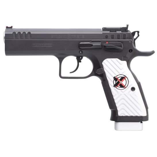 Tanfoglio Stock 9mm Pistol, 4.45" Barrel, Adjustable Sights, Black