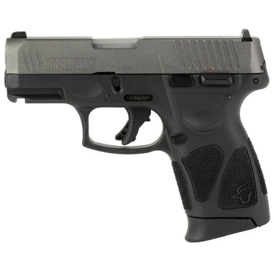 Taurus G3C 9mm Pistol, 3.2" Barrel, Adjustable Sights, Black, Tungsten