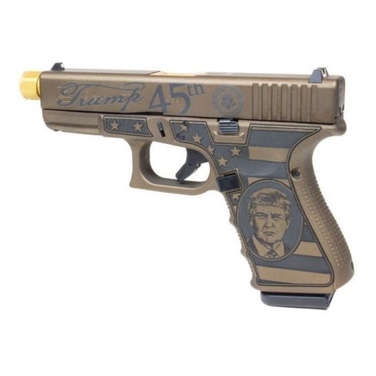 Glock 19 Gen3 Trump 9mm Pistol, Burnt Bronze