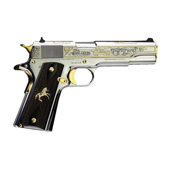 Colt 1911 5" .38 Super SS with Gold Engraved 9rd Pistol