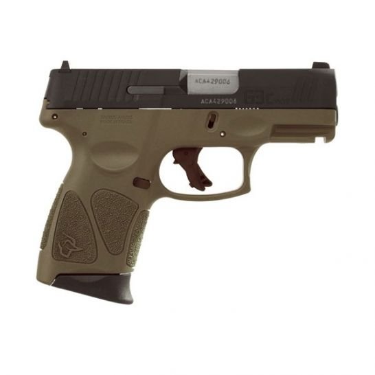 Taurus G3c Compact 9mm Pistol, OD Green/Black - 1-G3C931O